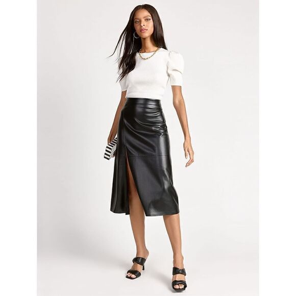 Lumière Puff-Sleeve Ribbed Knit Tee - Picture 2 of 10